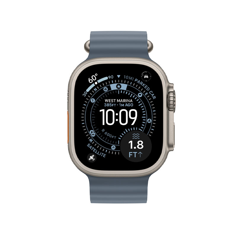 Apple Watch Strap 49mm Ocean Band Natural Titanium Finish